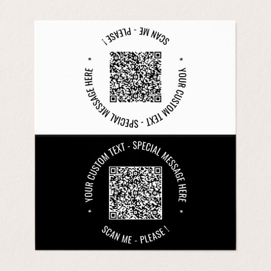 Votre propre Carte de visite de code QR de concept (Extérieur déplié)
