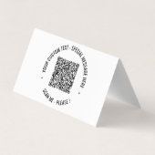 Votre propre Carte de visite de code QR de concept (Dos)
