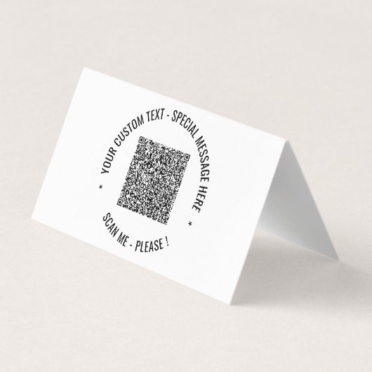 Votre propre Carte de visite de code QR de concept (Dos)
