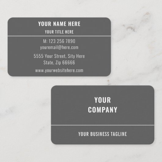Votre propre Carte de visite de conception Choisis (Devant / Derrière)