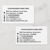 Votre propre conception Carte de visite personnali (Devant / Derrière)