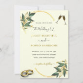 Votre propre Faire-part de mariage d'or Feuille De (Devant)