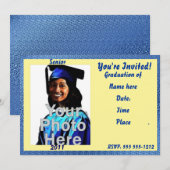 Votre propre invitation d'obtention du diplôme de (Devant / Derrière)