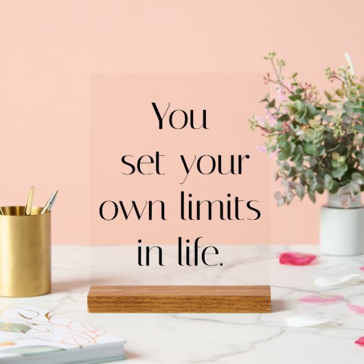 Votre Propre Limite Signal Acrylique (Mariage)