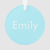 Votre propre nom ou mot | Ciel bleu doux (dos)