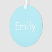 Votre propre nom ou mot | Ciel bleu doux (devant)