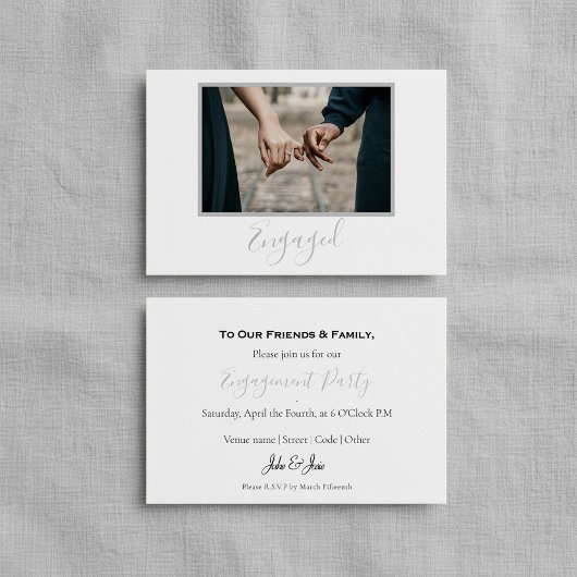 Votre propre photo, carte de annonce de fiançaille