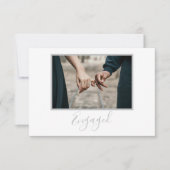 Votre propre photo, carte de annonce de fiançaille (Devant)