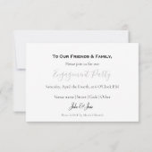 Votre propre photo, carte de annonce de fiançaille (Dos)