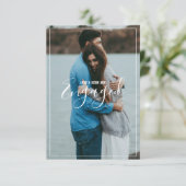 Votre propre photo, faire-part fiançailles/invitat (Debout devant)