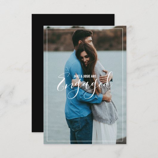 Votre propre photo, faire-part fiançailles/invitat (Devant / Derrière)