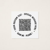 Votre QR Code Info Texte Couleurs personnalisées C (Dos)