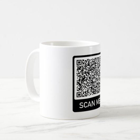 Votre QR Code Mug Scan Info Funny Mugs Cadeau (Devant gauche)