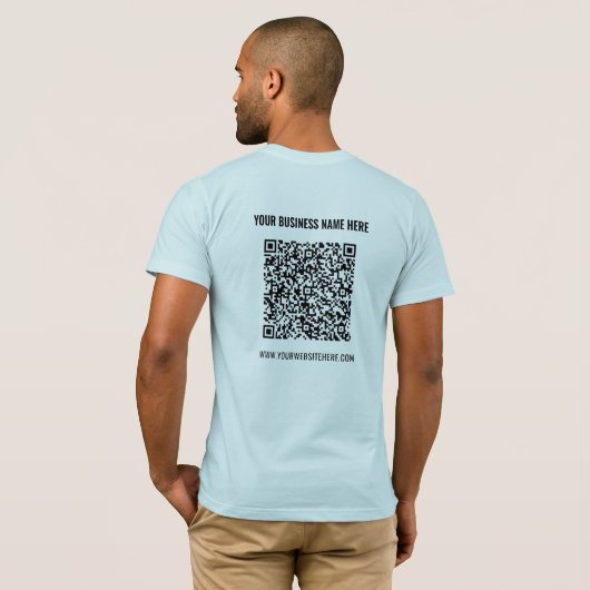 Votre QR Code Scan Custom Name Website T-Shirt Cad (Dos entier)