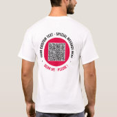 Votre QR Code Scan Custom Text Drôle T-Shirt cadea (Dos)