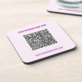 Votre QR Code Scan Dessous de verre texte personna (Côté gauche)