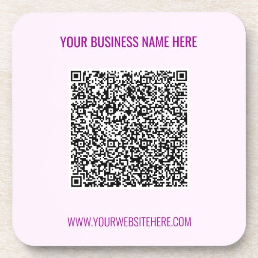 Votre QR Code Scan Dessous de verre texte personna (Devant)