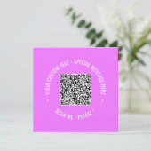 Votre QR Code Scan Info Couleurs de texte Carte de (Debout devant)