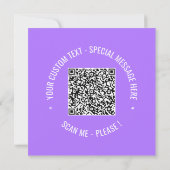 Votre QR Code Scan Info Couleurs de texte Carte de (Dos)