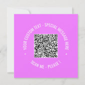 Votre QR Code Scan Info Couleurs de texte Carte de (Devant)