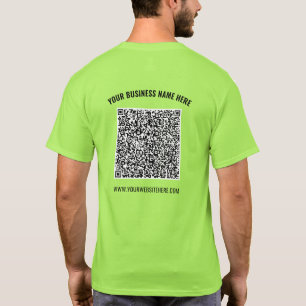 Votre QR Code Scan Info Nom Site Web T-Shirt Cadea