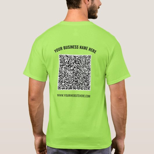 Votre QR Code Scan Info Nom Site Web T-Shirt Cadea (Dos)