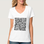 Votre QR Code Scan Info Personnalisé Funny T-Shirt (Devant)