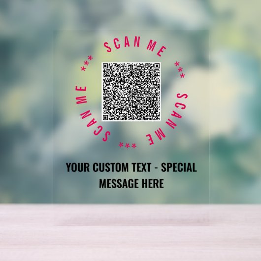 Votre QR Code Scan Info - Table de texte personnal (Neutre)