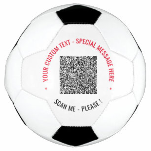 Votre QR Code Scan Info Texte et couleurs Soccer B