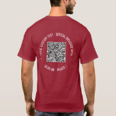 Votre QR Code Scan Info Texte personnalisé T-shirt (Dos)