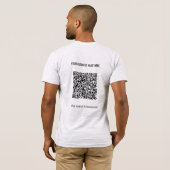 Votre QR Code Scan Info Texte personnalisé T-shirt (Dos entier)