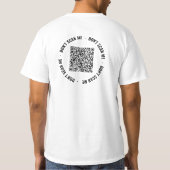 Votre QR Code Scan Info Texte personnalisé T-Shirt (Dos)