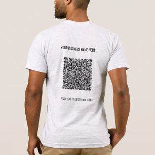 Votre QR CodeScan Info Texte personnalisé T-shirt