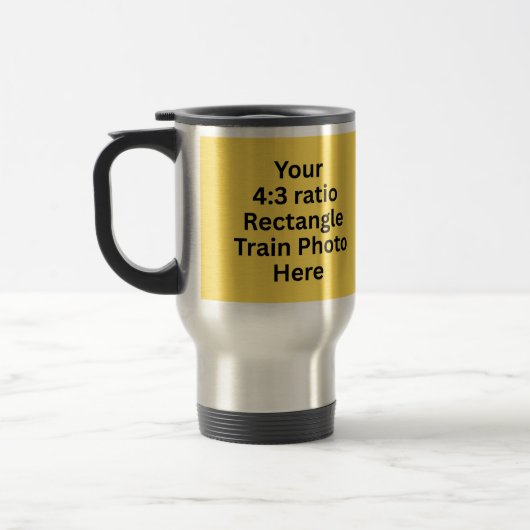 Votre Rectangle Train Photos sur Travel Mug (Gauche)