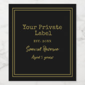  Votre réserve spéciale étiquette privée noire et  (Étiquettes simples)