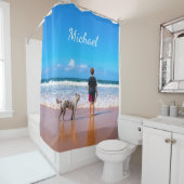 Votre rideau de douche photo avec nom personnalisé (En situation)