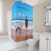 Votre rideau de douche photo avec texte personnali (En situation)