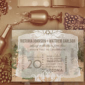 Votre Rose Photo Gold Floral Wedding Invitations