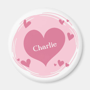 Votre(s) nom(s) dans un aimant personnalisé Coeur