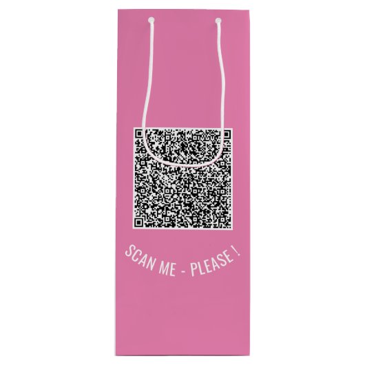 Votre sac cadeau QR Code personnalisé de texte et  (Devant)