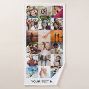 VOTRE serviette de bain de collage de photos