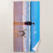 Votre serviette de plage Photo pour animaux de com (Devant)