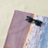 Votre serviette de plage photo préférée avec texte (En situation)