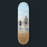 Votre Skateboard photo avec nom de texte personnal<br><div class="desc">Carte photo et texte personnalisée - Unique votre propre design Famille personnalisée / Amis ou Skateboards personnels Cadeau - Ajouter votre photo et votre texte / nom - Redimensionner et déplacer ou supprimer et ajouter des éléments / image avec l'outil de personnalisation! Choisissez la police / taille / couleur !...</div>