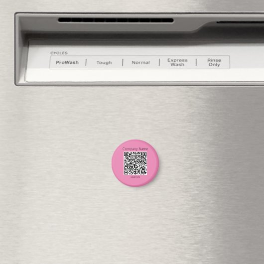 Votre Société QR Code Pour Le Site Web Pink Magnet (In Situ (Lave-vaisselle))