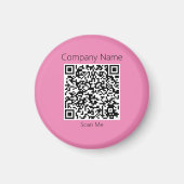 Votre Société QR Code Pour Le Site Web Pink Magnet (Devant)