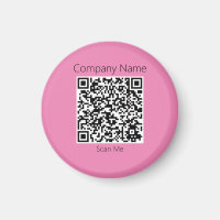 Votre Société QR Code Pour Le Site Web Pink Magnet