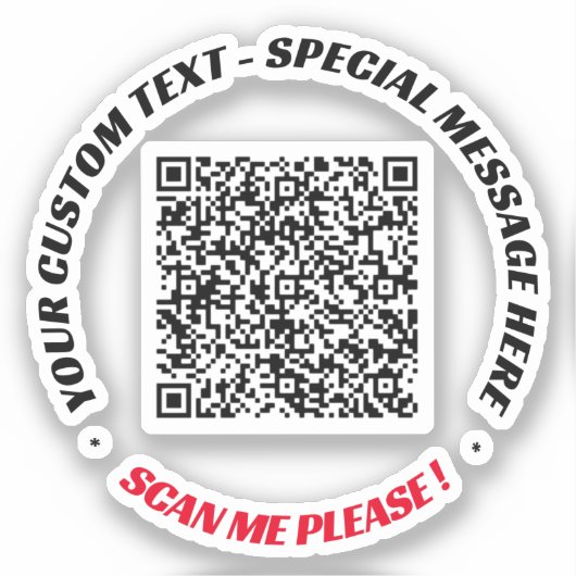 Votre Sticker d'informations d'analyse de code QR (Recto)