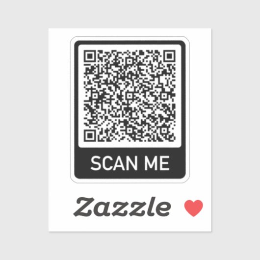 Votre Sticker promotionnel Scan Me Code QR Info (Feuille)