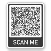 Votre Sticker promotionnel Scan Me Code QR Info (Recto)